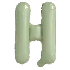 16-inch Olive Green A-Z Alphabet Letter h Foil Balloon
