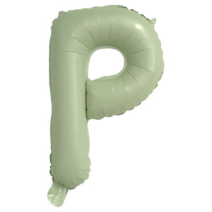 16-inch Olive Green A-Z Alphabet Letter p Foil Balloon