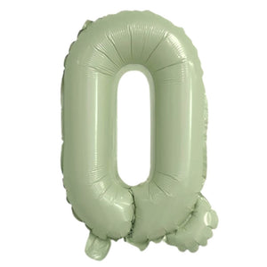 16-inch Olive Green A-Z Alphabet Letter q Foil Balloon