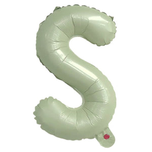 16-inch Olive Green A-Z Alphabet Letter s Foil Balloon