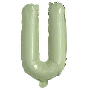 16-inch Olive Green A-Z Alphabet Letter u Foil Balloon