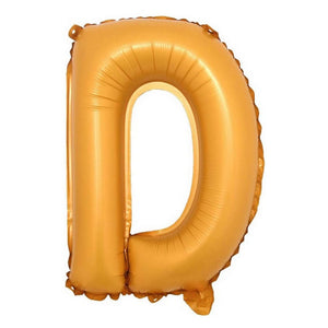 16in Orange A-Z Alphabet Letter D Foil Balloon