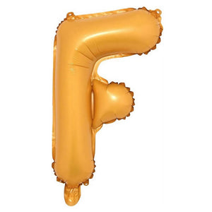 16in Orange A-Z Alphabet Letter F Foil Balloon