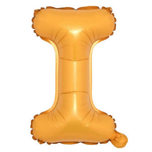 16in Orange A-Z Alphabet Letter I Foil Balloon