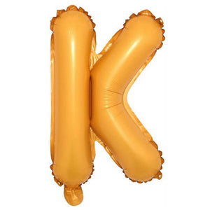16in Orange A-Z Alphabet Letter K Foil Balloon