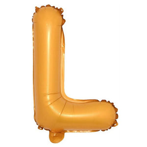 16in Orange A-Z Alphabet Letter L Foil Balloon