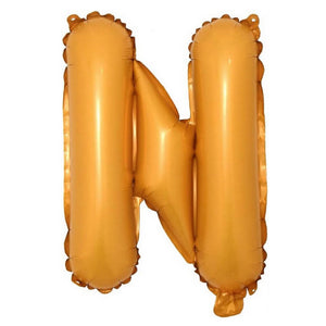 16in Orange A-Z Alphabet Letter N Foil Balloon