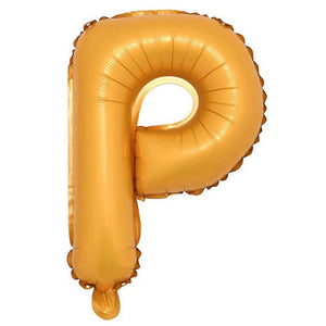 16in Orange A-Z Alphabet Letter P Foil Balloon