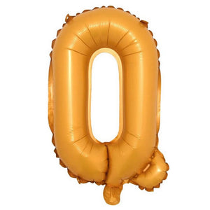 16in Orange A-Z Alphabet Letter Q Foil Balloon