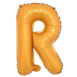 16in Orange A-Z Alphabet Letter R Foil Balloon