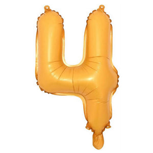 16in Orange 0-9 Number Foil Balloon - number  4