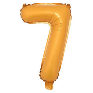 16in Orange 0-9 Number Foil Balloon - number  7