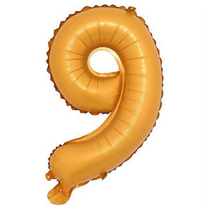 16in Orange 0-9 Number Foil Balloon - number  9