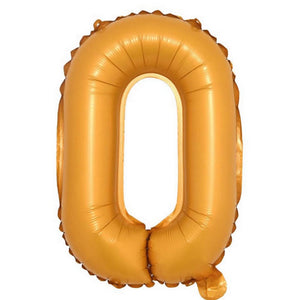 16in Orange 0-9 Number Foil Balloon - number 0