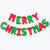 16inch red green MERRY CHRISTMAS Letter Air-Filled Foil Balloon Banner Bunting - Online Party Supplies