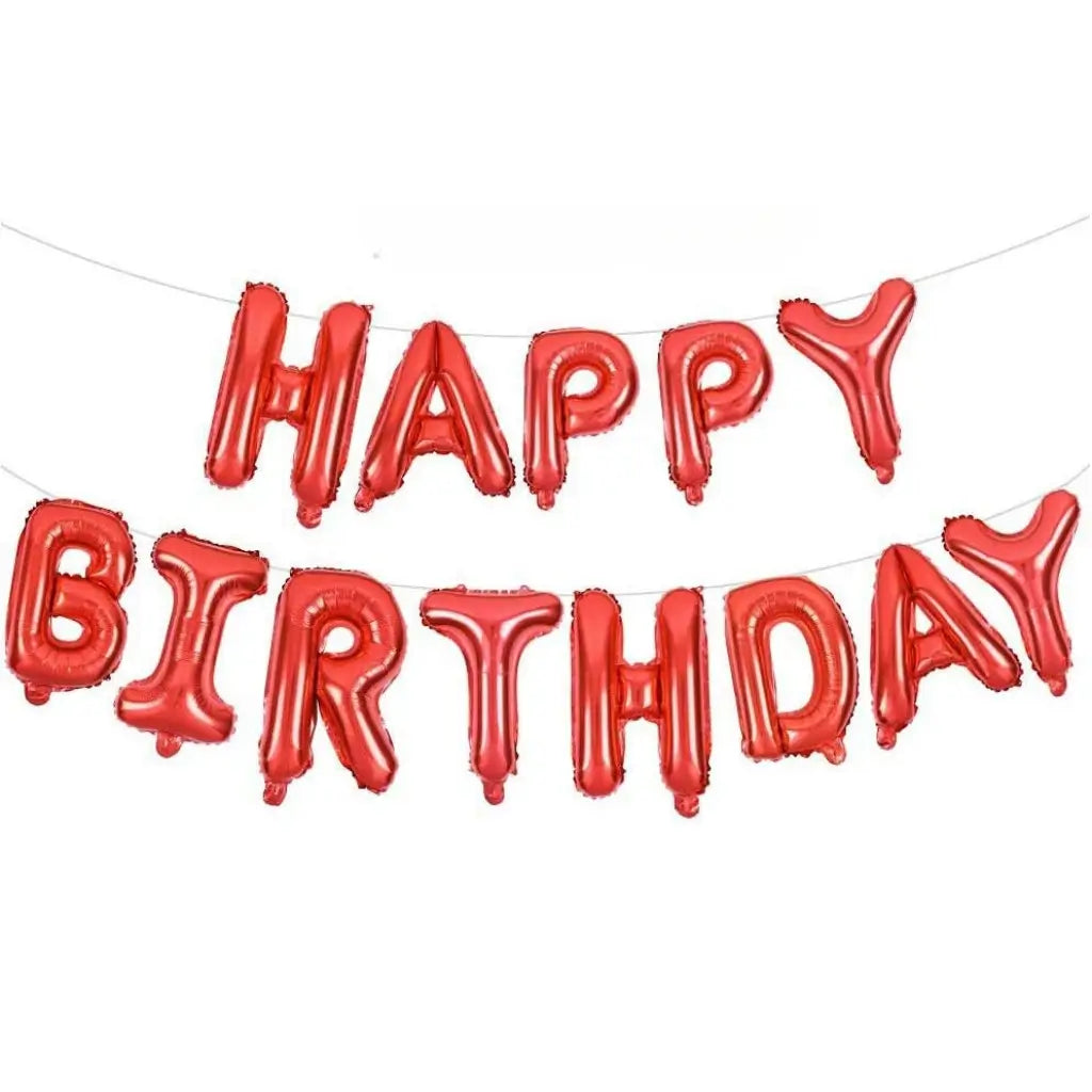 16-inch Red HAPPY BIRTHDAY Foil Balloon Banner