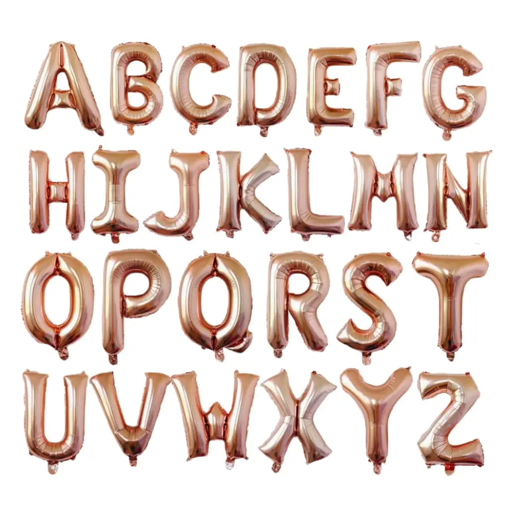 16-inch Rose Gold A-Z Alphabet Letter Foil Balloon