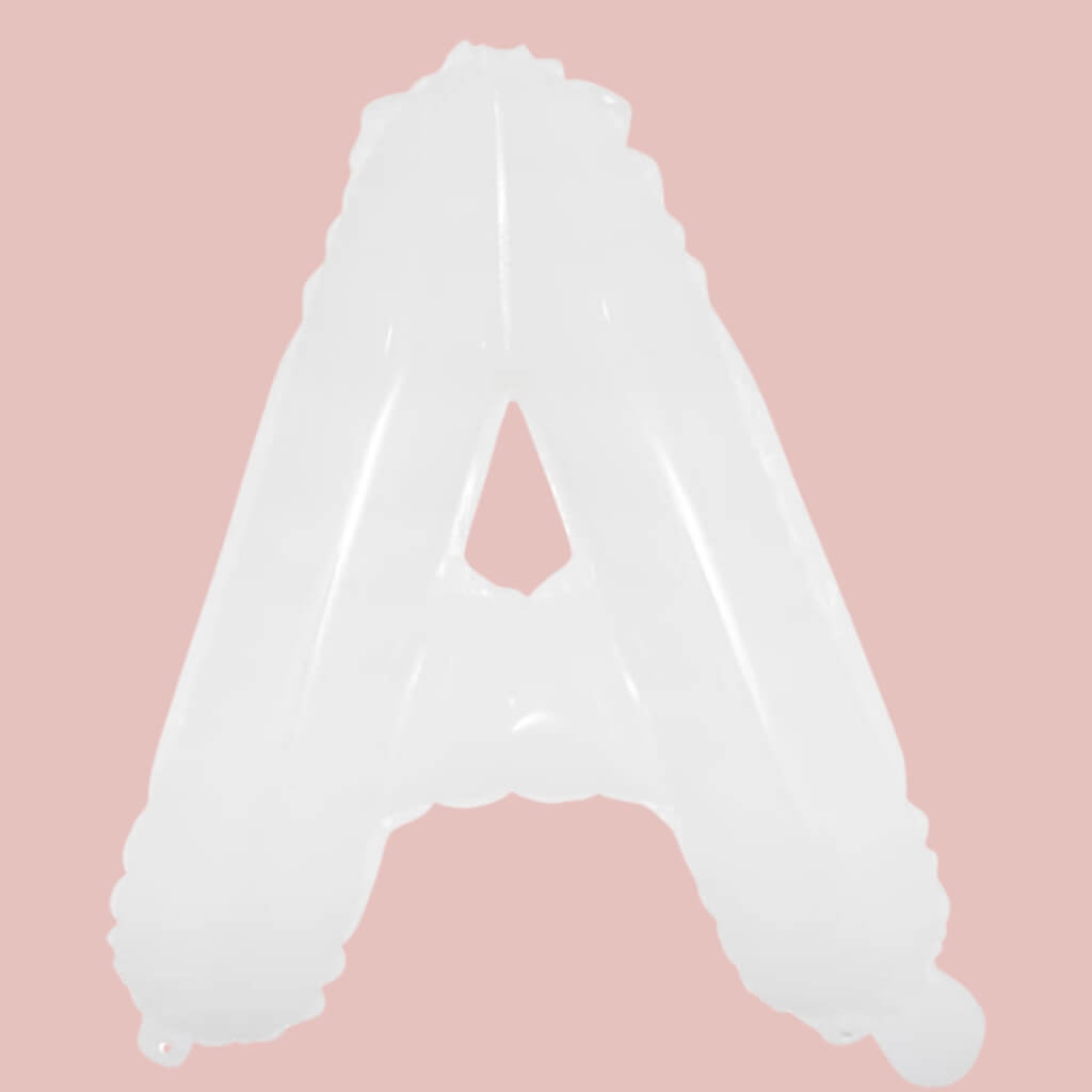 16-inch White A-Z Alphabet Letter Foil Balloon