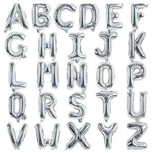 16-inch Silver A-Z Letter Foil Balloon