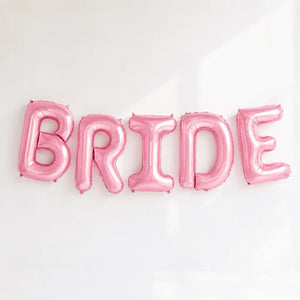 16-inch Baby Pink BRIDE Foil Letter Balloons