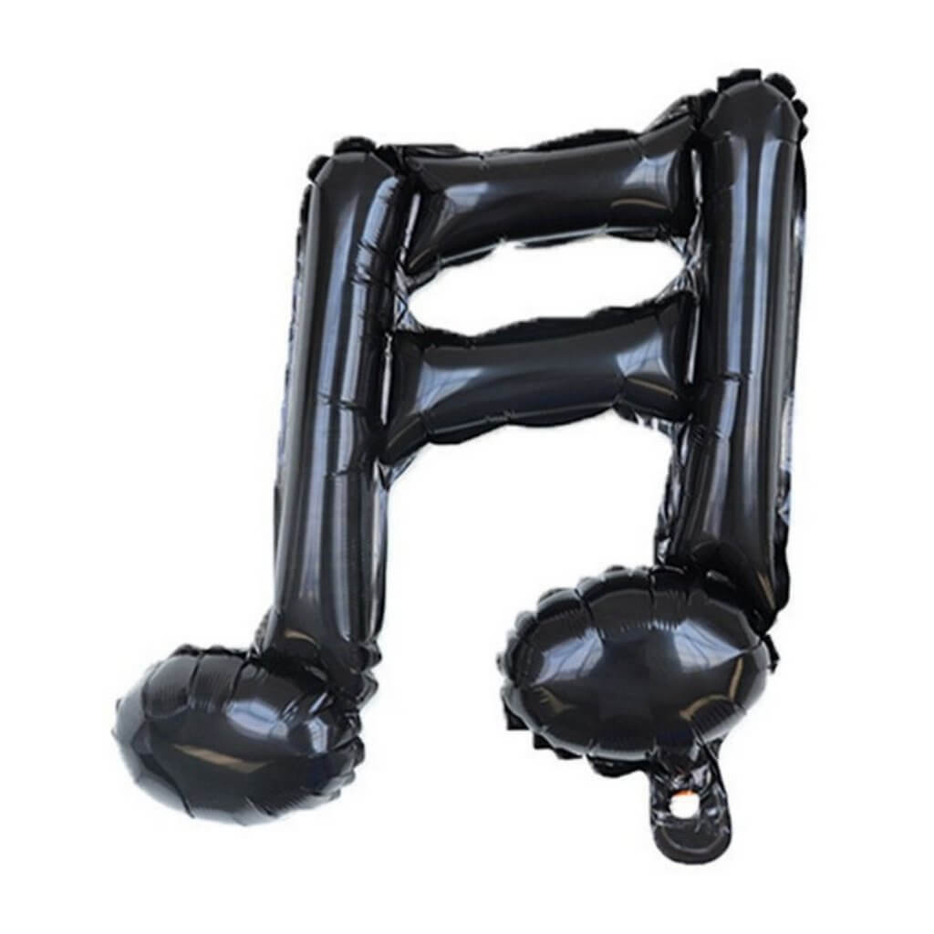16-inch Black Double Music Note Foil Balloon