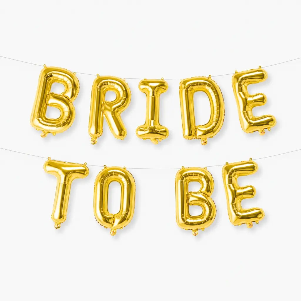 16-inch Gold BRIDE TO BE Foil Balloon Banner