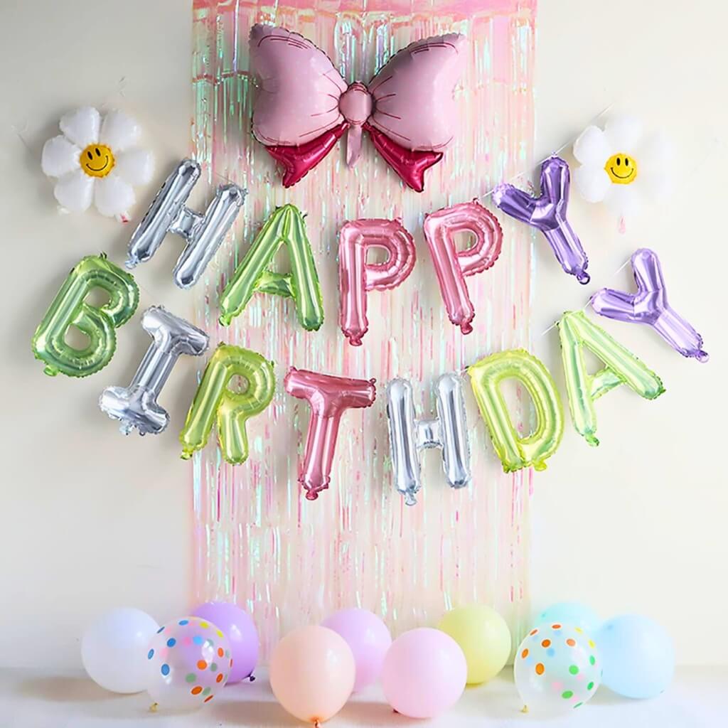 16-inch Crystal Rainbow HAPPY BIRTHDAY Foil Balloon Banner