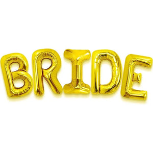 16-inch Gold 'BRIDE' Foil Balloon Banner