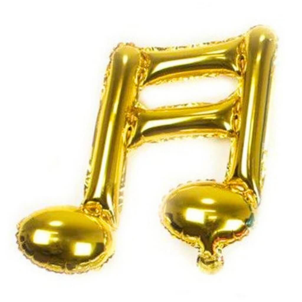 16-inch Gold Double Music Note Foil Balloon