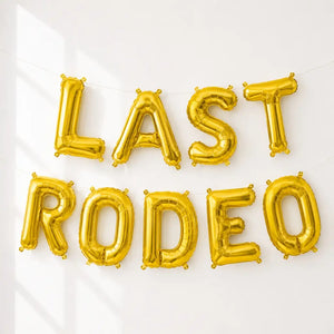 16-inch Gold LAST RODEO Hen Party Foil Balloon Banner