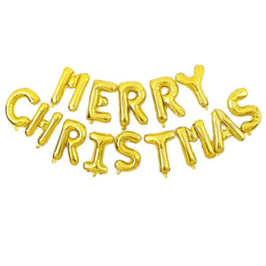 16-inch Gold MERRY CHRISTMAS Foil Balloon Banner