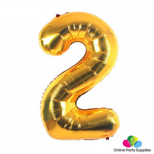 16-inch Gold Number 2 Foil Balloon