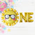 Sun with Sunglasses & Gold ONE Foil Balloon Banner