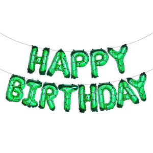 soccer happy birthday foil balloon banner green party decoration
