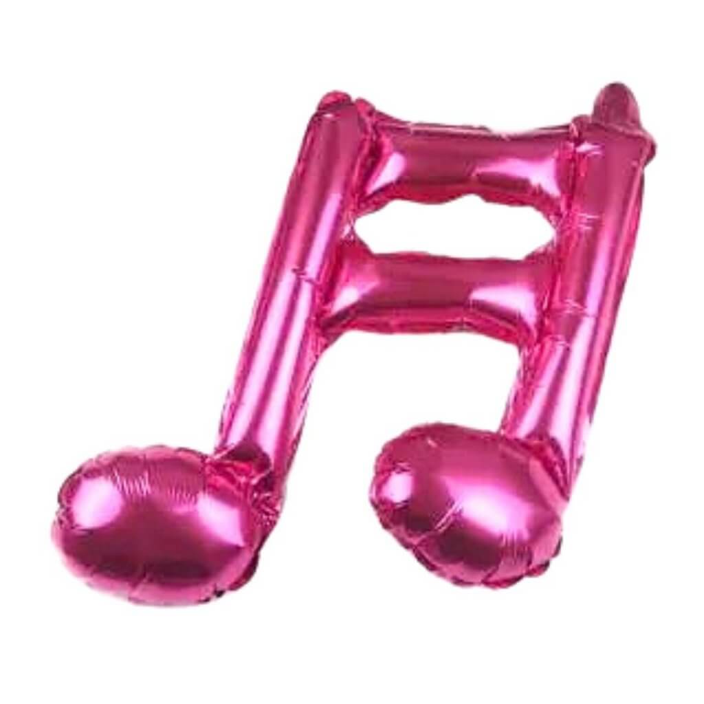 16-inch Hot Pink Double Music Note Foil Balloon
