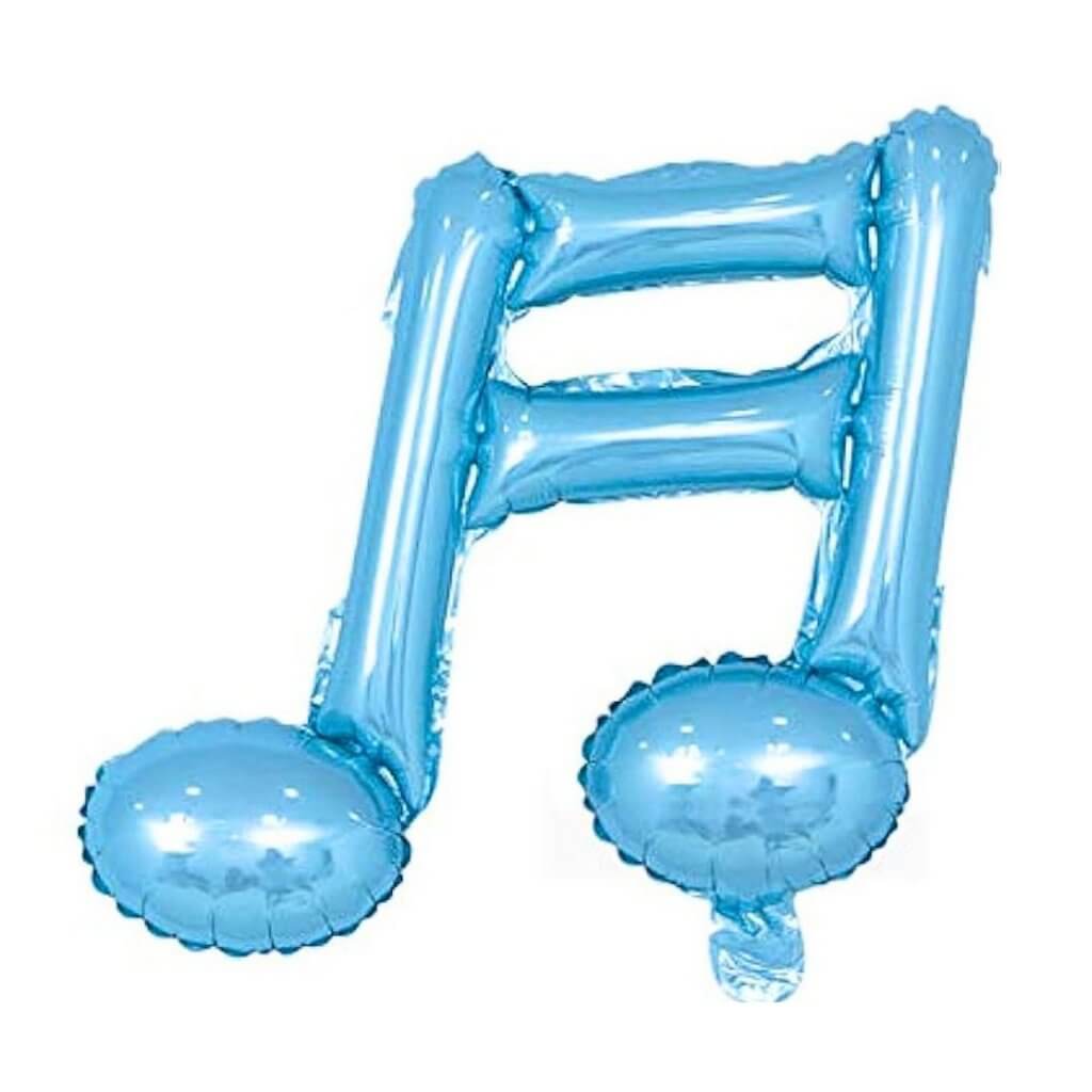 16-inch Light Blue Double Music Note Foil Balloon