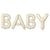 16-inch Matte Cream BABY Foil Balloon Banner