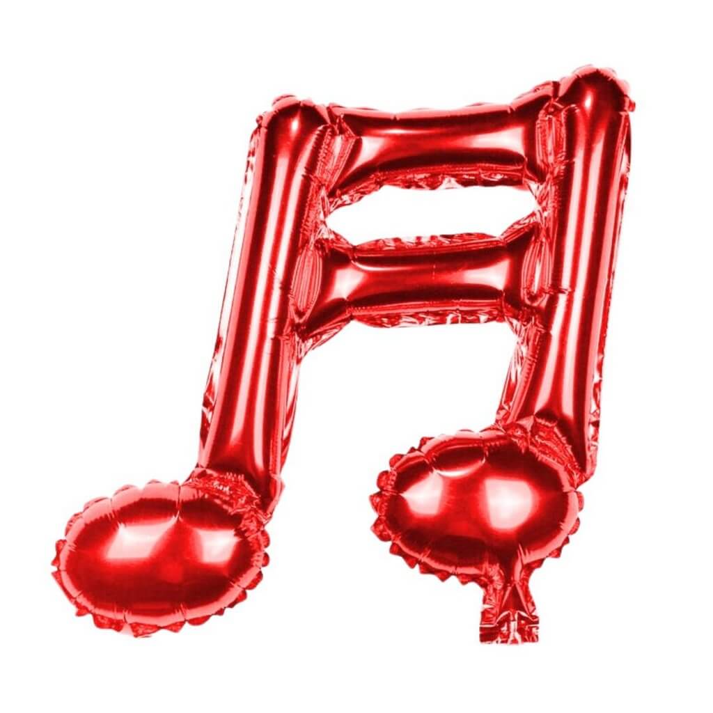 16-inch Red Double Music Note Foil Balloon