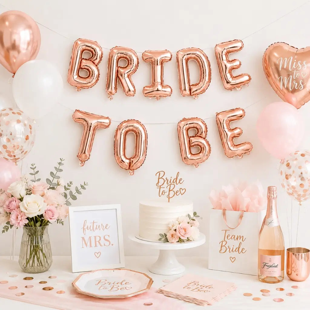 16-inch Rose Gold BRIDE TO BE Foil Balloon Banner