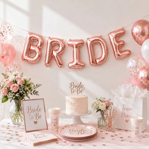 16-inch Rose Gold BRIDE Foil Balloon Banner