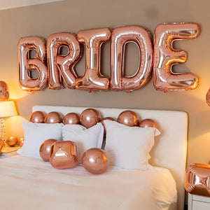 16" Online Party Supplies Rose Gold BRIDE Bridal Shower Wedding Balloon Banner