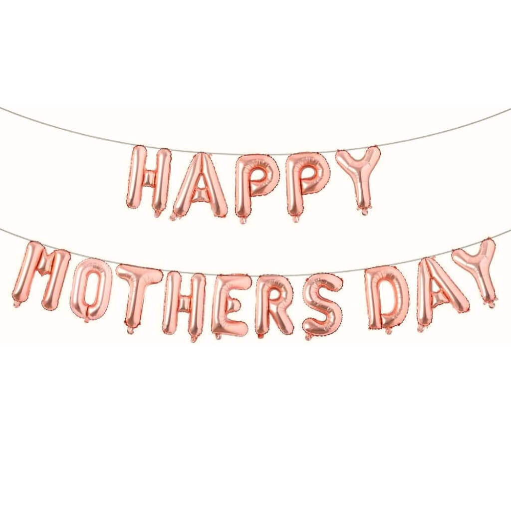 16-inch Rose Gold HAPPY MOTHER'S DAY Foil Balloon Banner