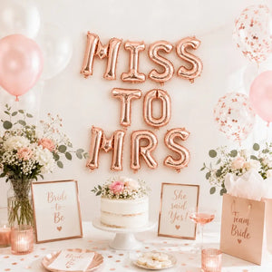 16-inch Rose Gold MISS TO MRS Foil Balloon Banner