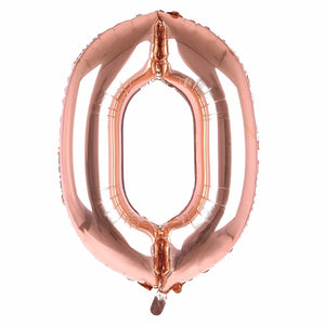 16-inch Rose Gold Number 0 Foil Balloon