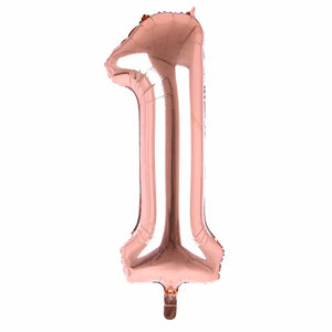 16-inch Rose Gold Number 1 Foil Balloon