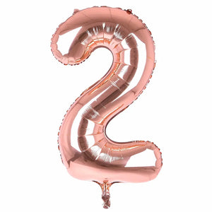 16-inch Rose Gold Number 2 Foil Balloon