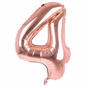 16-inch Rose Gold Number 4 Foil Balloon