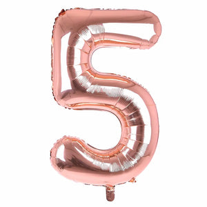 16-inch Rose Gold Number 5 Foil Balloon