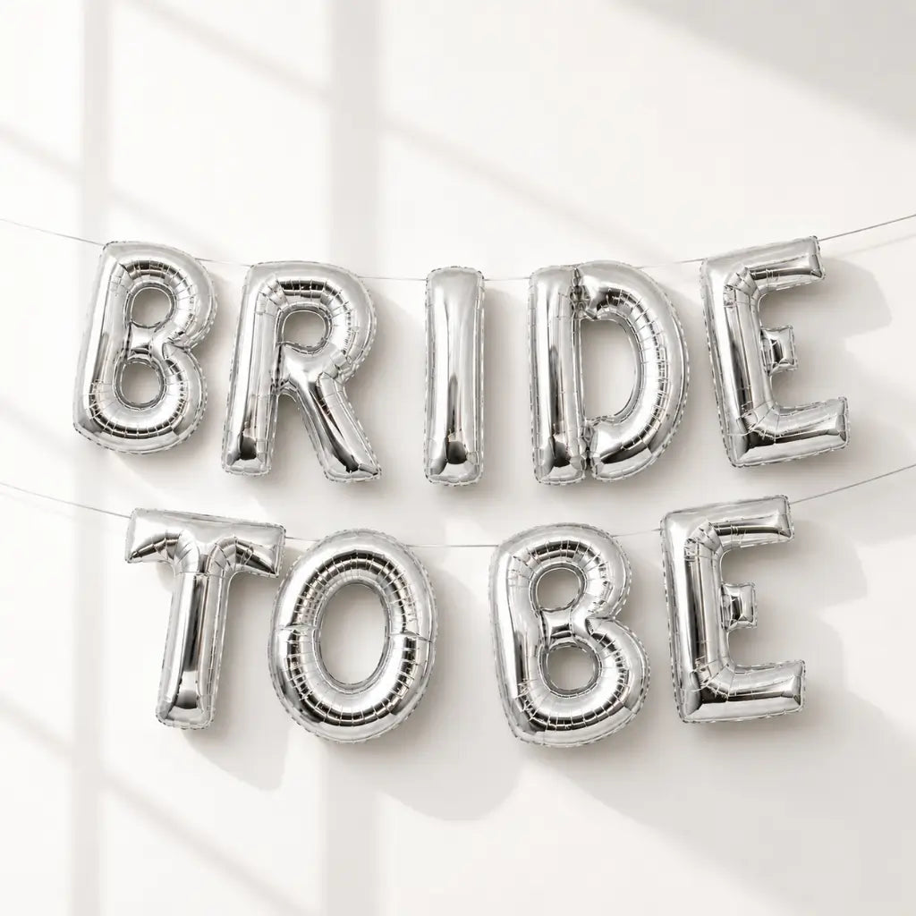 16-inch Silver BRIDE TO BE Foil Balloon Banner