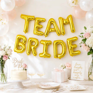 16-inch Gold TEAM BRIDE Foil Balloon Banner